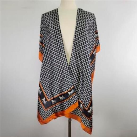 Multi Print Silky Scarf And Shawl - Picture 1 of 3